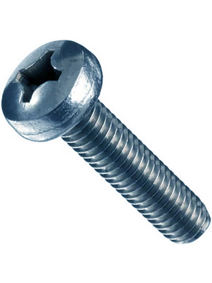 Phillips Screw, M3, 12.7mm, Zinc-Plated Steel