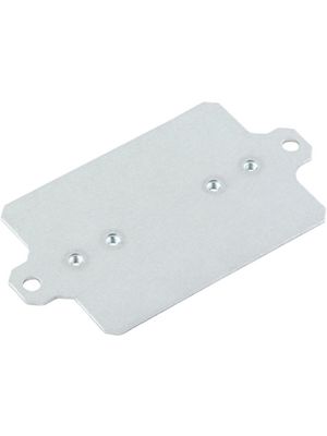 Mounting plate 91mm Galvanised Steel Silver