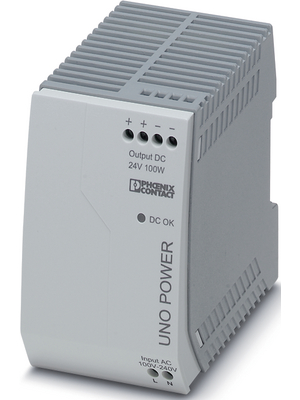 DIN Rail Power Supply, 90%, 48V, 2.1A, 100W, Fixed