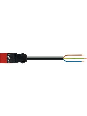 AC Power Cable, Plug - Bare End, 3m, Black