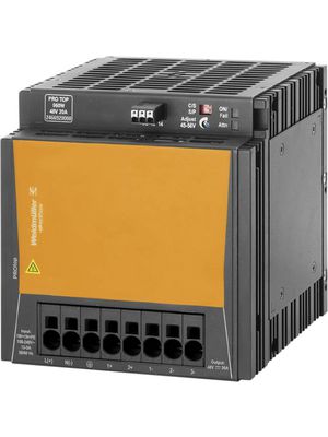 DIN Rail Power Supply, 95%, 48V, 20A, 960W, Adjustable