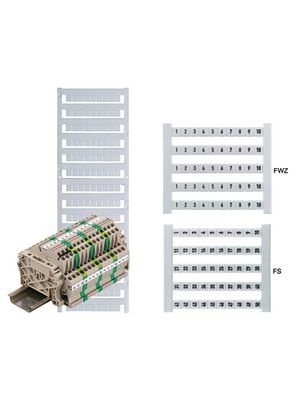 Marker, Black Text Symbol L1-PE, 5 stripes of 10 pcs White Pack of 50 pieces