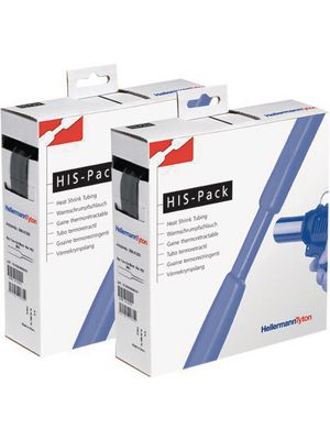 Heat-Shrink Tubing 2:1, 6.4 ... 12.7mm, Grey, Polyolefin, 5m