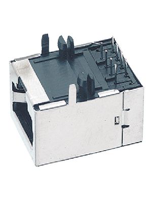 RJ45 PCB socket, RJ45, CAT5e, 8 Positions, 8 Contacts, Shielded