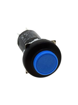 Pushbutton Switch Momentary Function 2CO Panel Mount Blue