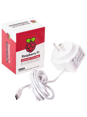Raspberry Pi - Charger, 5V, 3A, USB Type-C, AU Plug, White