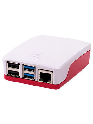 Raspberry Pi 4 Enclosure, Raspberry / White