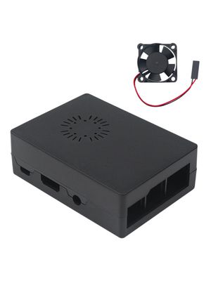 Enclosure with Cooling Fan for Raspberry Pi, Black