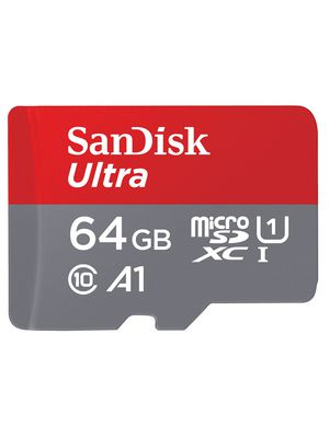 Memory Card, microSD, 64GB, 120MB/s, Grey / Red