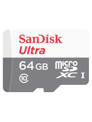 Memory Card, microSD, 64GB, 100MB/s, Grey / White