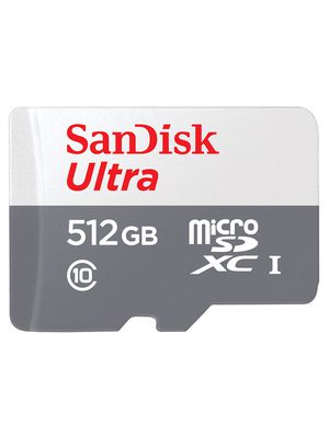 Memory Card, microSD, 512GB, 100MB/s, Grey / White