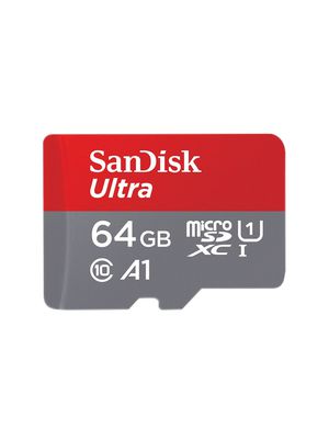 Memory Card, microSD, 64GB, 120MB/s, Grey / Red