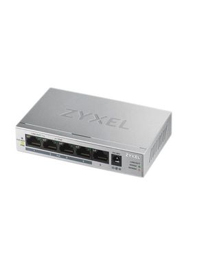 PoE Switch, Unmanaged, 1Gbps, 60W, RJ45 Ports 5, PoE Ports 4