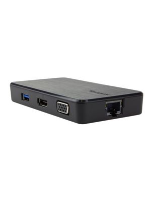 Adapter, USB-A Plug - HDMI Socket/VGA Socket/RJ45/USB Micro-B Socket/USB-A Socket