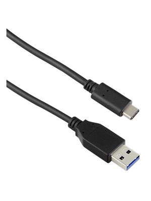 USB Cable, USB-C Plug - USB-A Plug, 1m, USB 3.1, Black