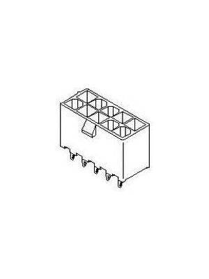 Mini-Fit HCS HDR 4.20mm Dual Row Vert no Snap-in Plastic Peg PCB Lock 8CKT PA 6/6 94V-2 no Drain Holes