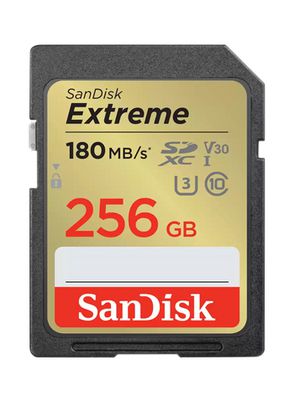 Industrial Memory Card, SD, 256GB, 180MB/s, 130MB/s, Black / Gold