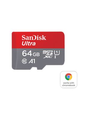 Memory Card, microSD, 64GB, 100MB/s, Grey / Red