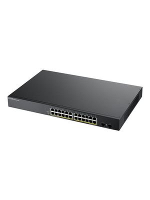 PoE Switch, Managed, 1Gbps, 170W, RJ45 Ports 24, PoE Ports 24