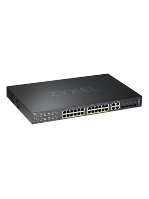 PoE Switch, Layer 2 Managed, 1Gbps, 375W, RJ45 Ports 28, PoE Ports 24