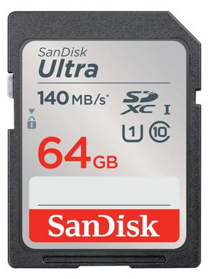 Memory Card, SD, 64GB, 140MB/s, Grey
