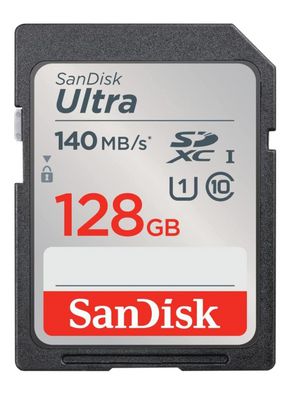 Memory Card, SD, 128GB, 140MB/s, Grey