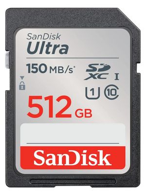 Memory Card, SD, 512GB, 150MB/s, Grey