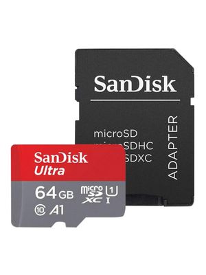 Memory Card, microSD, 64GB, 140MB/s, Grey / Red