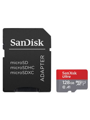 Memory Card, microSD, 128GB, 140MB/s, Grey / Red