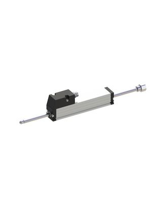 Linear Potentiometer Position Sensor Voltage Divider 150mm 0.08% 5kOhm Clamp Mount Connector, M8, 3-Pin TS