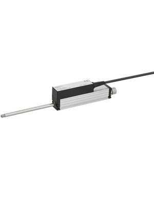 Linear Position Sensor with Spring 0 ... 10 VDC 50mm 0.15% Clamp Mount Cable, 2 m TE1