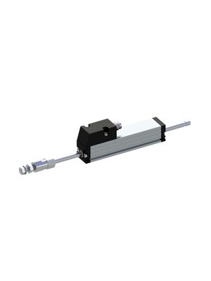 Spring-Loaded Linear Potentiometer Position Sensor Voltage Divider 75mm 0.1% 5kOhm Clamp Mount Connector, M8, 3-Pin TRS