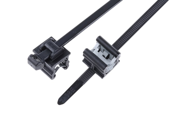 HellermannTyton Cable Tie, Assembly, 200mm, Black Nylon