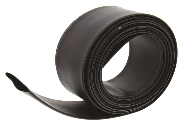 HellermannTyton Siyah Isıyla Daralan Makaron, 38mm, Büzüşme Oranı: 2:1, 5m Uzunluğunda