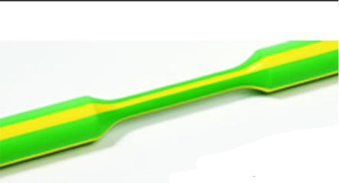 HellermannTyton Yeşil, Sarı Isıyla Daralan Makaron, 9,5mm, Büzüşme Oranı: 2:1, 1m Uzunluğunda