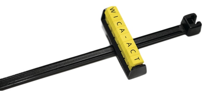 HellermannTyton Klipslenebilir Kablo İşaretleyici, Siyah Renkli, 3mm → 38mm
