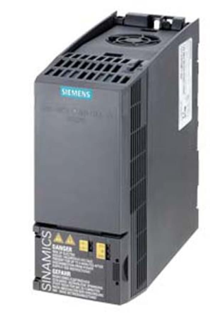 Siemens Inverter Drive, 1.5 kW, 3 Phase, 400 V ac, 6 A, 7.4 A, SINAMICS G120C Series