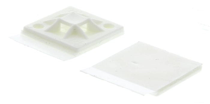 HellermannTyton, Doğal, Yapışkanlı, Kroşe (Bağ Montajı için), 20mm x 20 mm, 4mm Maks. Bağ Genişliğine Uygun