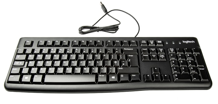 Logitech Kablolu USB Klavye, QWERTY (Birleşik Krallık)