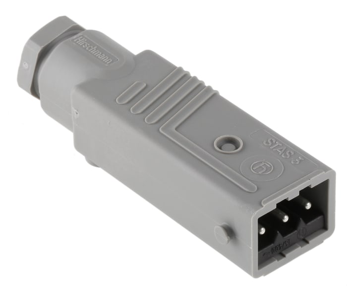 Hirschmann Endüstriyel Fiş / Priz, Fiş, 3P+E, 250 V dc, 400 V ac, 16A, Kablo Ucuna Monte, Gri, IP54, ST Serisi