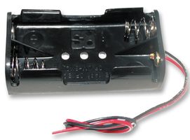 Battery Holder, AAA, 2 x Through Hole, Wire Leads