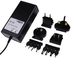 Charger, Universal, Plug In, Li-Ion, 240 V, 2.0A, 1 Cell