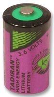 Battery, 3.6 V, 1/2AA, Lithium Thionyl Chloride, 1.1 Ah, Raised Positive and Flat Negative