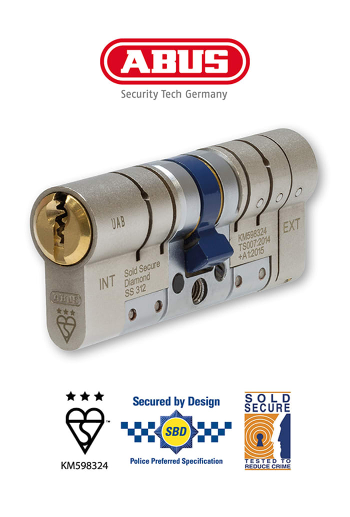 ABUS Brass Euro Cylinder Lock, 50/50 mm (100mm)