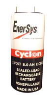 Rechargeable Battery, Cyclon Series, 2 V, Lead Acid, 8 Ah, E, Quick Connect, 44.5 mm