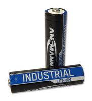 Battery, Pack of 10, 1.5 V, AA, Lithium Iron Disulphide, 3 Ah, Raised Positive and Flat Negative