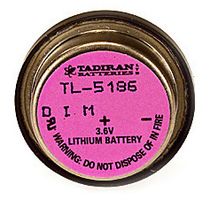 Battery, Lithium Xtra, Single Cell, 3.6 V, Lithium Thionyl Chloride, 400 mAh, PCB Pins, 22.8 mm