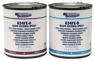 Potting Compound, Flame Retardant, Flexible, Thermally Conductive, 2-Part Epoxy, Can, Black, 1.7 L