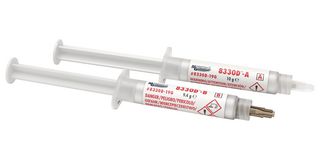 Adhesive, Epoxy - 2 Part, Silver, 2 W/m.K, 8.3 N/mm², Syringe, 6 ml