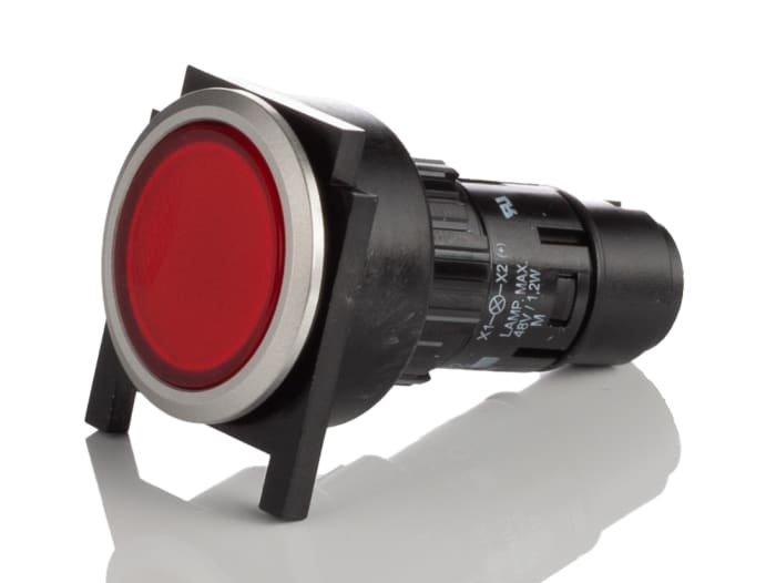 EAO 61, Kırmızı Sinyal Lambası, 5 A, 16mm, IP65, 250 V ac